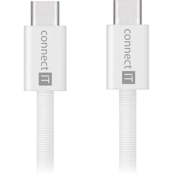 CONNECT IT Wirez USB-C/USB-C napájecí kabel 60W 1m bílý - Kabely a redukce - Obrázek JFTG000K01
