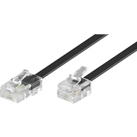 PremiumCord RJ45/RJ11 telefonní kabel 3m černý - Kabely a redukce