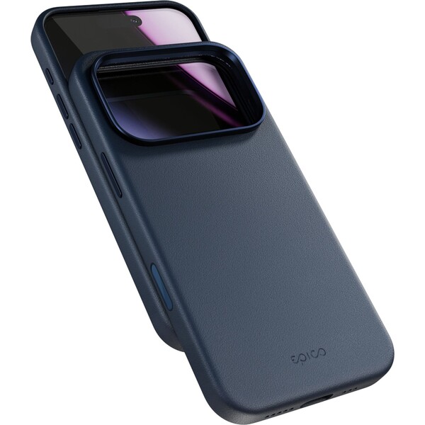 Epico Leather Pro Mag+ kryt pro iPhone 17 Pro Max Qi2 & Magsafe kompatibilní modrý Modrá