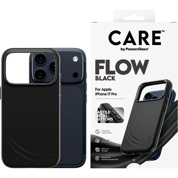 PanzerGlass® CARE Flow kryt s MagSafe Apple iPhone 17 Pro černý - Pouzdra - Obrázek JHDH000K01