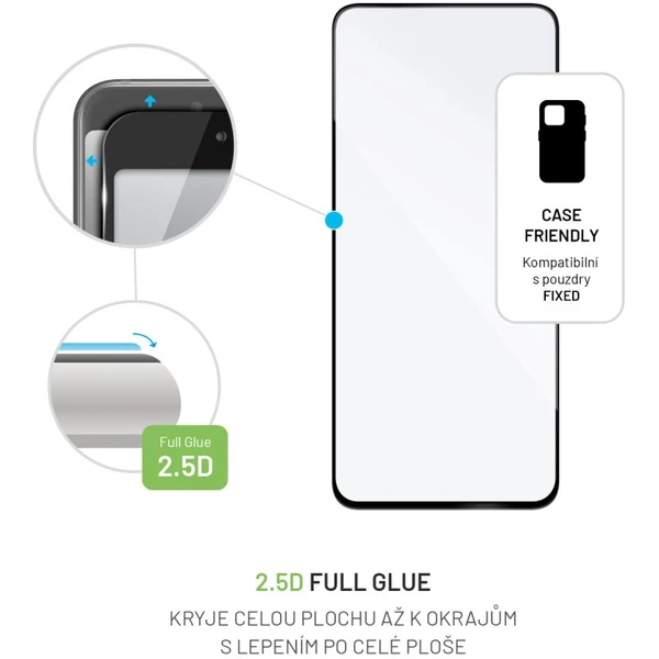 FIXED 2,5D Full-Cover tvrzené sklo Motorola Moto G04/G24/G04s/E14 černé - Ochranné folie a skla - Obrázek JJA5000O01