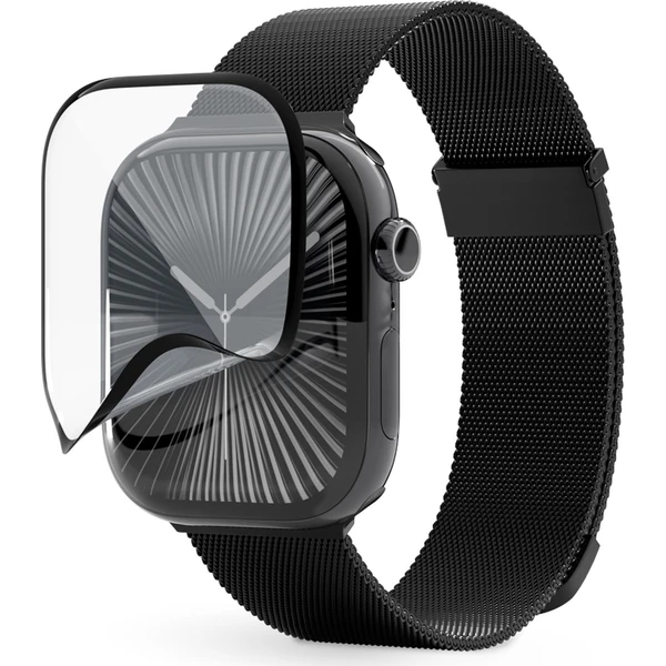 iWant 3D+ FlexiGlass pro Apple Watch 46mm s aplikátorem Čirá