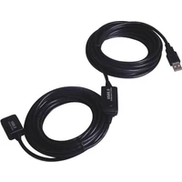 PremiumCord USB-A/USB-A prodlužovací kabel 15m černý - Kabely a redukce