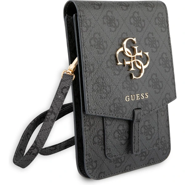 Guess PU 4G Metal Logo univerzální brašna pro telefon šedá - Pouzdra - Obrázek JLAQ600301