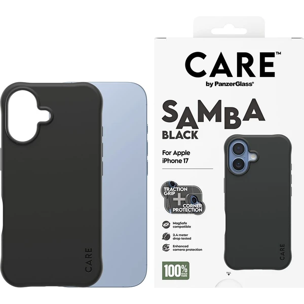 PanzerGlass® CARE Samba kryt s MagSafe Apple iPhone 17 Black - Pouzdra - Obrázek JLDH000K01