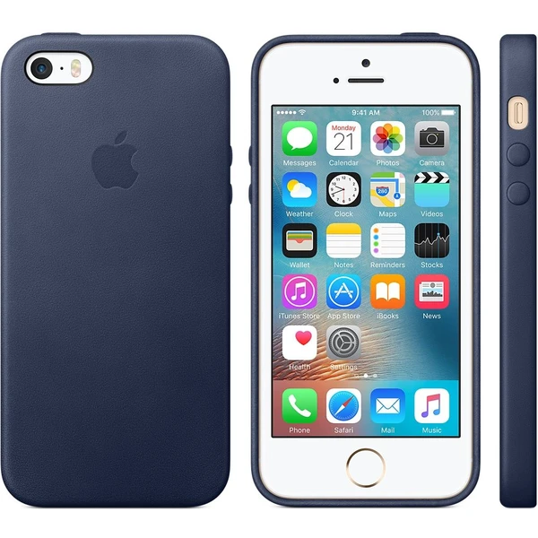 Apple iPhone 5S/SE Leather Case zadní kryt půlnočně modrý - Pouzdra - Obrázek JLYF000101
