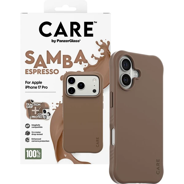 PanzerGlass® CARE Samba kryt s MagSafe Apple iPhone 17 Pro Espresso - Pouzdra - Obrázek JMDH000K01
