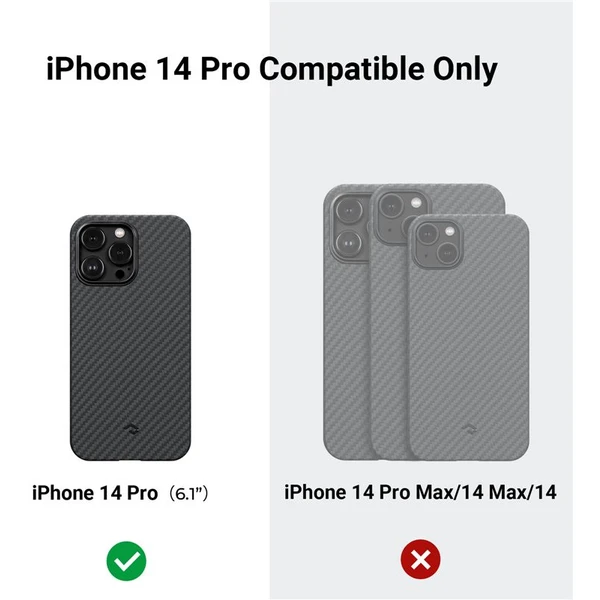 Pitaka MagEZ 3 1500D case, black/grey - iPhone 14 Pro - Pouzdra - Obrázek JML9000601