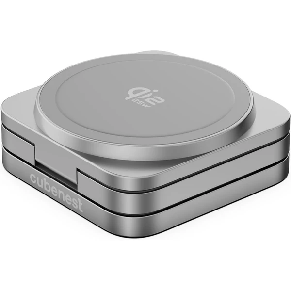 Cubenest SQ312 Ultra Qi2.2 (MagSafe) 3v1 nabíječka (35W) šedá - Nabíječky - Obrázek JO5I000K01