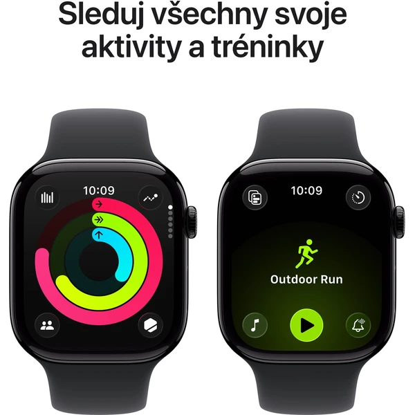 Apple Watch Series 11 (46mm) Klavírně černý hliník s černým sportovním řemínkem M/L (Další) - Chytré hodinky - Obrázek JPNH000K01