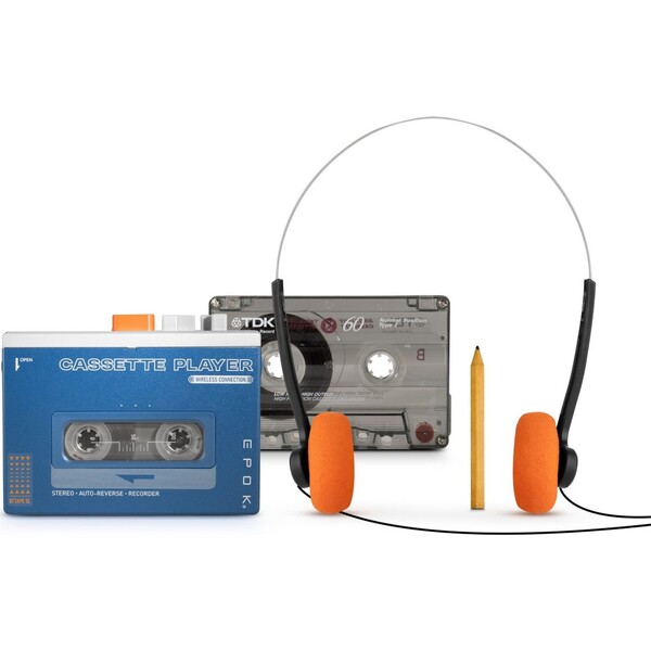 Bigben BTTAPEBL kazetový přehrávač s Bluetooth modrý