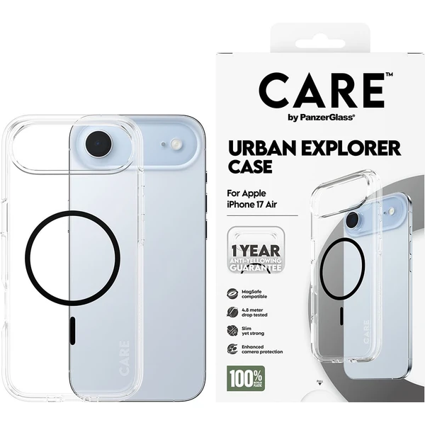 PanzerGlass® CARE Urban kryt s MagSafe Apple iPhone Air čirý/černý - Pouzdra - Obrázek JQEH000K01
