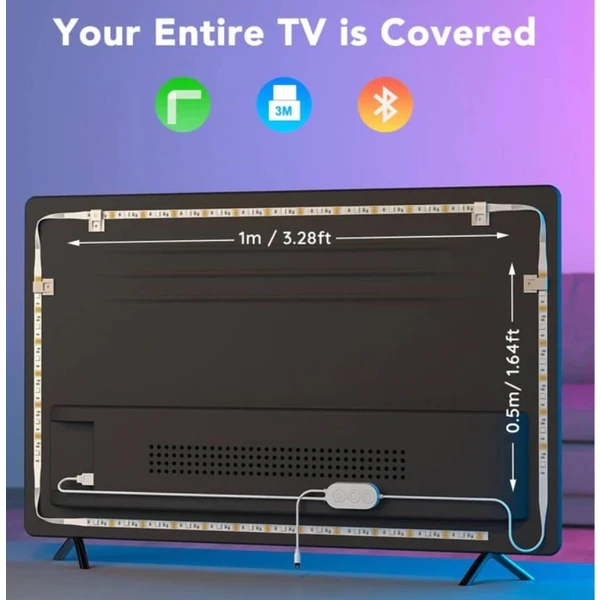 Govee TV 46-60" SMART LED podsvícení RGB + ovladač - Chytrá osvětlení - Obrázek JQG4000J01