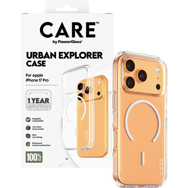 PanzerGlass® CARE Urban kryt s MagSafe Apple iPhone 17 Pro čirý/bílý - Pouzdra - Obrázek JREH000K01