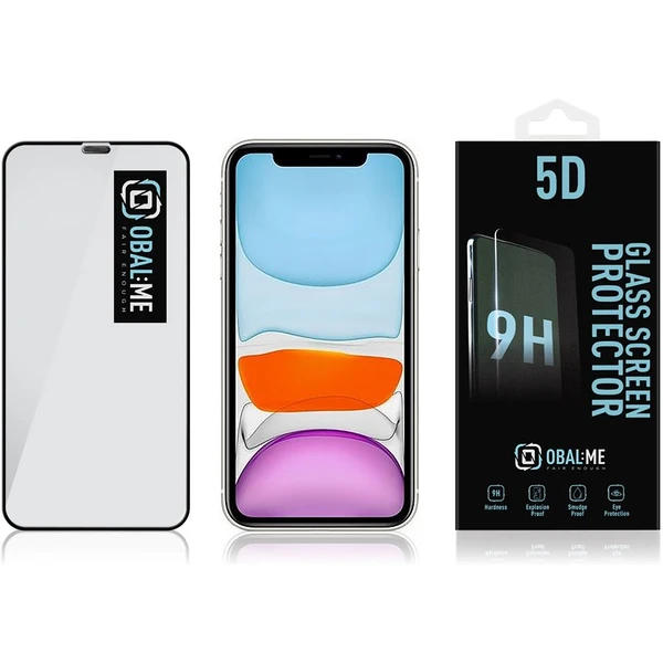 Obal:Me 5D tvrzené sklo Apple iPhone 11/XR černé - Ochranné folie a skla - Obrázek JRK6000701