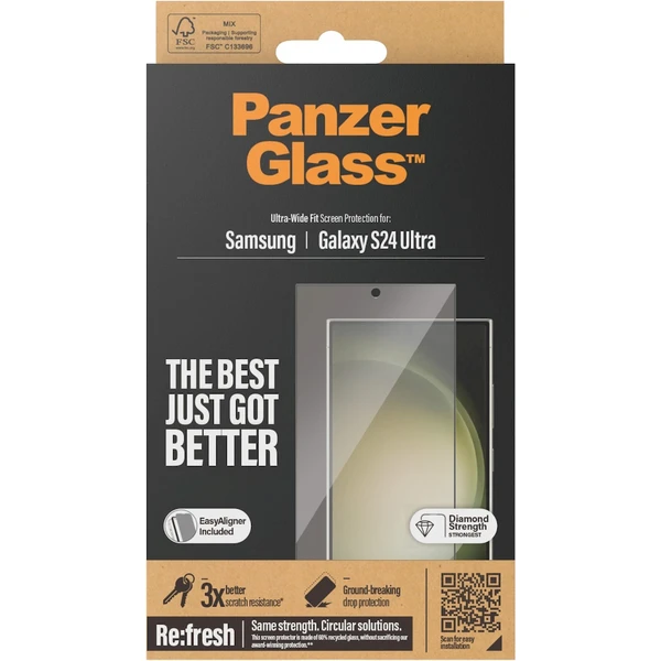 PanzerGlass Ultra-Wide Fit Samsung Galaxy S24 Ultra s instalačním rámečkem - Ochranné folie a skla - Obrázek JT51000P01