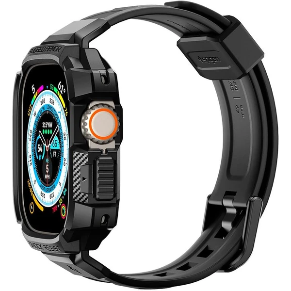 Spigen Rugged Armor Pro řemínek s pouzdrem Apple Watch Ultra 3/2/1 (49mm) černý - Pouzdra - Obrázek JTK0000N01