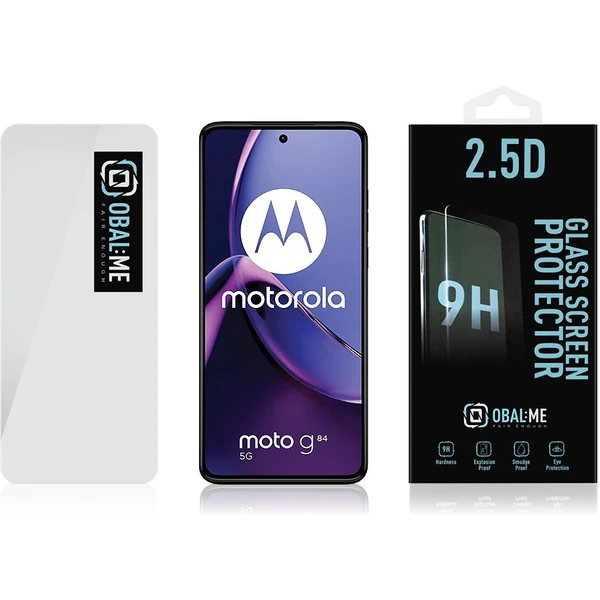 OBAL:ME 2.5D Tvrzené Sklo pro Motorola G84 čiré - Ochranné folie a skla - Obrázek JTX3000P01