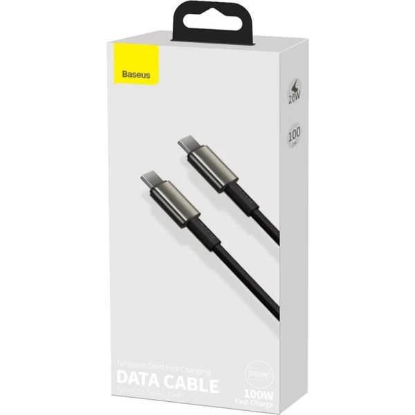 Baseus Tungsten Gold USB-C/USB-C napájecí kabel 100W 2m černý - Kabely a redukce - Obrázek JWKGF00101