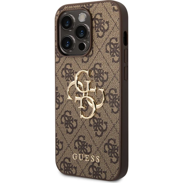 Guess PU 4G Metal Logo kryt iPhone 15 Pro Max hnědý - Pouzdra - Obrázek JXK8000601