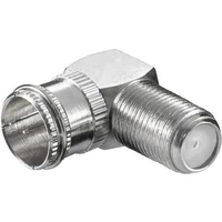PremiumCord Koaxial F/Koaxial F redukce se zahnutým konektorem stříbrná - Kabely a redukce