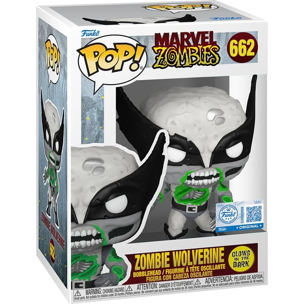Funko POP! #662 Marvel: Zombies - Wolverine (Exclusive) (GITD) - Funko POP! - Obrázek K0JM000K01