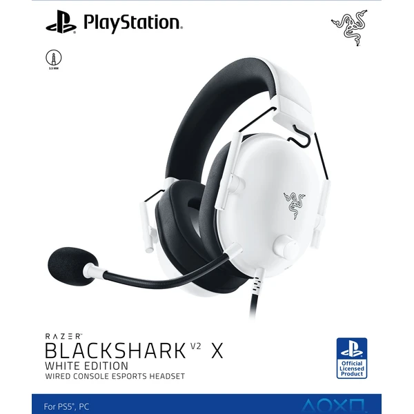 Razer BlackShark V2 X (PlayStation Licensed) sluchátka bílá - Sluchátka - Obrázek K16F000L01