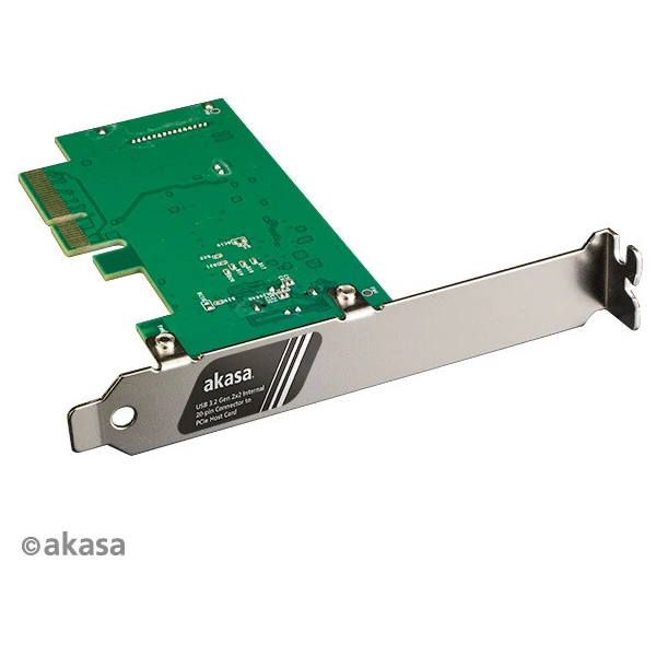 Akasa USB 3.2 HOST card, 20Gbps USB 3.2 Gen 2x2 Internal 20-pin Connector to PCIe Host Card - Řadiče - Obrázek K26X600301