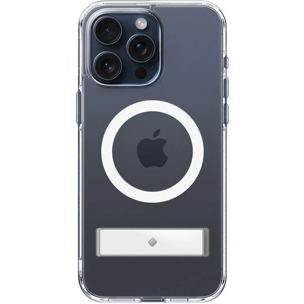 Spigen Caseology Capella kryt se stojánkem s MagFit iPhone 15 Pro Max čirý/bílý - Pouzdra - Obrázek K2W4000L01
