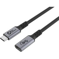 MicroConnect USB-C/USB-C prodlužovací kabel 4K 100W 1m černý - Kabely a redukce