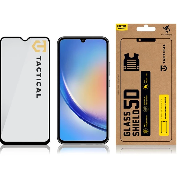 Tactical 5D Glass Shield sklo Samsung Galaxy A34 5G černé - Ochranné folie a skla - Obrázek K3Z3000601
