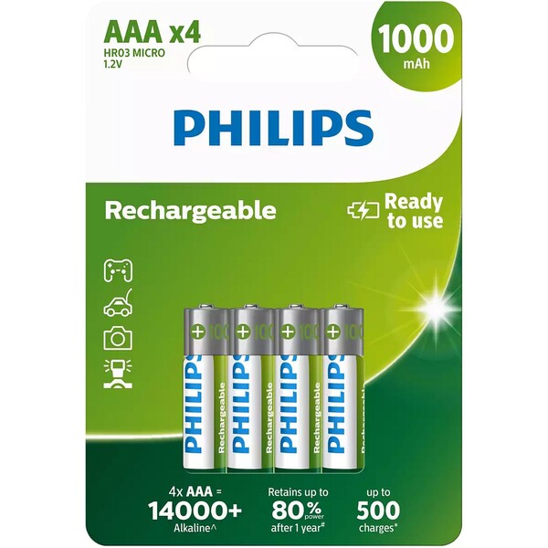 Philips AAA 1000mAh 4ks R03B4RTU10/10