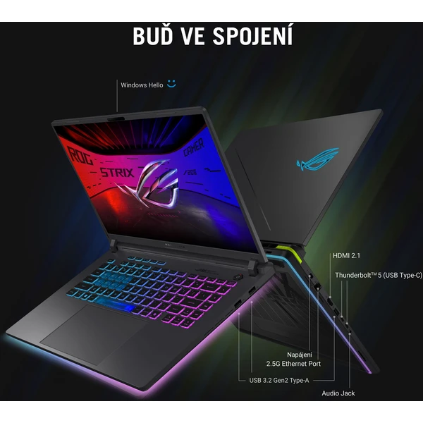 ASUS ROG Strix G16 (G615LW-NEBULA007W) RTX 5080 šedý - Notebooky - Obrázek K4MD000J01