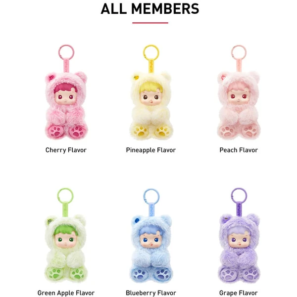 POP MART HACIPUPU Gummy Bear Series - Vinyl Plush Pendant Blind Box - Figurky - Obrázek K51L000K01