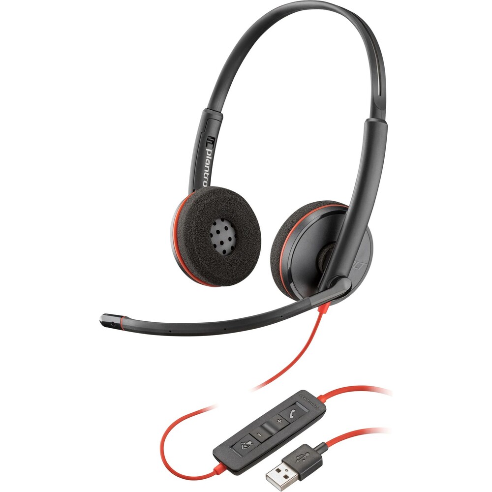 Poly Blackwire 3220 Stereo USB-A sluchátka, černá