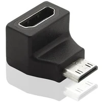 PremiumCord Mini HDMI/HDMI redukce se zahnutým konektorem černá - Kabely a redukce