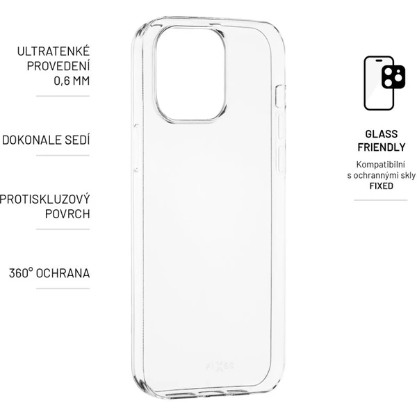 FIXED Skin ultratenký TPU kryt 0,6 mm Apple iPhone 14 Pro Max čirý - Pouzdra - Obrázek K5IQ100501