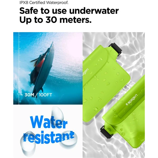 Spigen Aqua Shield WaterProof Waist Bag A620 2 Pack zelený - Pouzdra - Obrázek K5N5000701