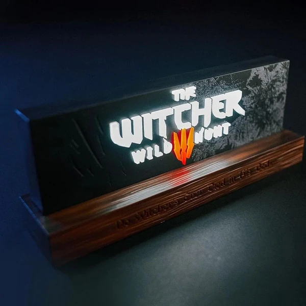 Světlo LED The Witcher - Wild Hunt Logo 22 cm USB - Lampičky - Obrázek K5O5000L01