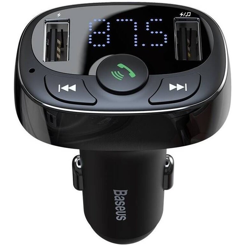 Baseus Bluetooth MP3 FM Transmiter s nabíjením 2xUSB 3.4A černý