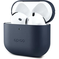 Epico kožený kryt pro Apple Airpods 4 modrý - Pouzdra