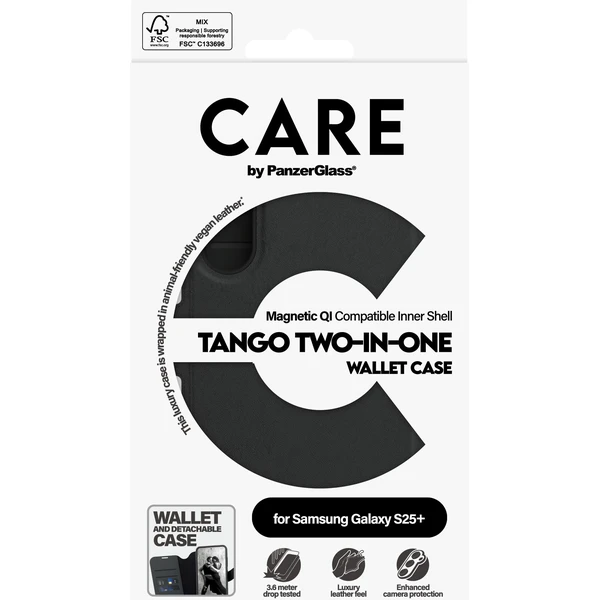 PanzerGlass® CARE pouzdro Samsung Galaxy S25+ Tango 2v1 Wallet QI - Pouzdra - Obrázek K6FC000J01