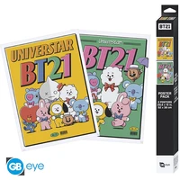Set 2 plakátů BT21 - Vintage Univertar (52x38 cm) - Plakáty