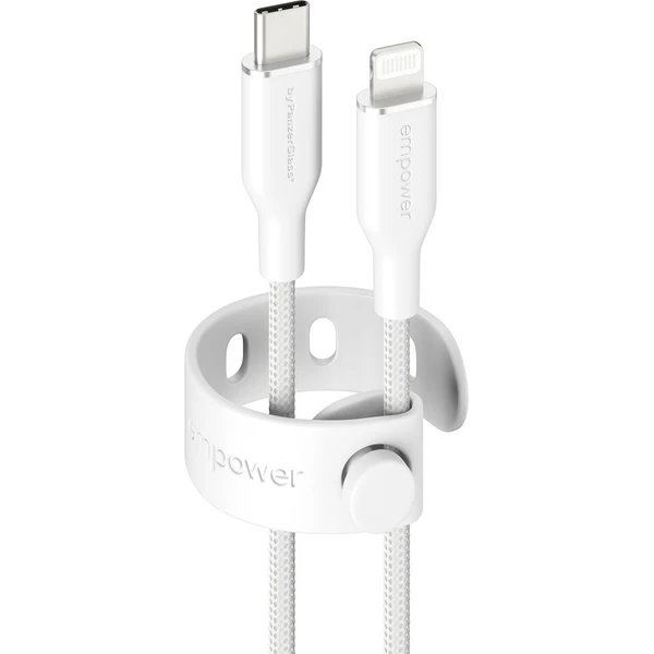 PanzerGlass USB-C/Lightning napájecí kabel 60W 1,2m bílý - Kabely a redukce - Obrázek K73J000K01