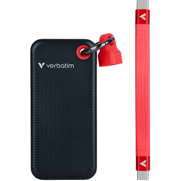 Verbatim Pocket SSD 1TB USB-C černá/červená - SSD disky - Obrázek K7JD000P01