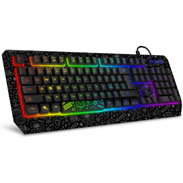 CONNECT IT DOODLE RGB herní klávesnice (CZ+SK verze) černá CKB-3530-DD Vícebarevná