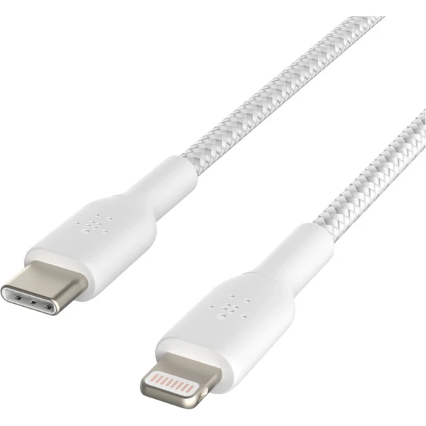 Belkin BOOST Charge Braided USB-C/Lightning napájecí kabel 2m bílý - Kabely a redukce - Obrázek K889400301