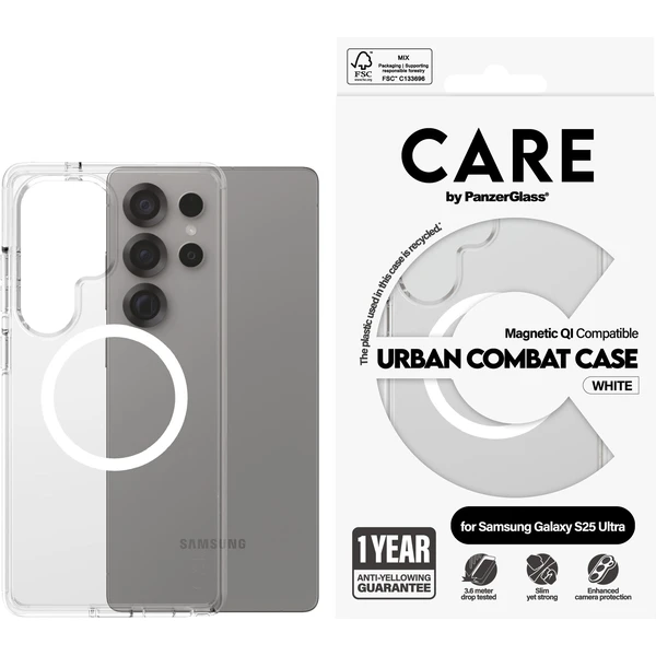 PanzerGlass® CARE kryt Samsung Galaxy S25 Ultra Urban Combat čirý/bílý QI - Pouzdra - Obrázek K8FC000J01
