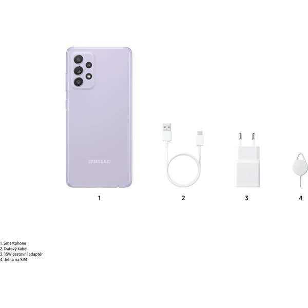 Samsung Galaxy A52 5G 6GB+128GB fialový - Mobilní telefony - Obrázek K8JX000501
