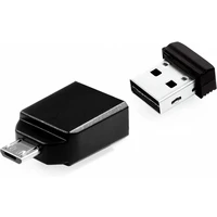 VERBATIM Flash Disk 32GB Store 'n' Stay Nano + micro USB OTG adaptér, USB 2.0, černý - Flashdisky